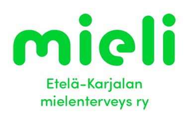 Vihreä MIELI Etelä-KArjalan mielenterveys ry:n logo