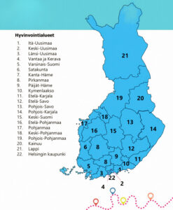 Hyvinvointialueet kartalla