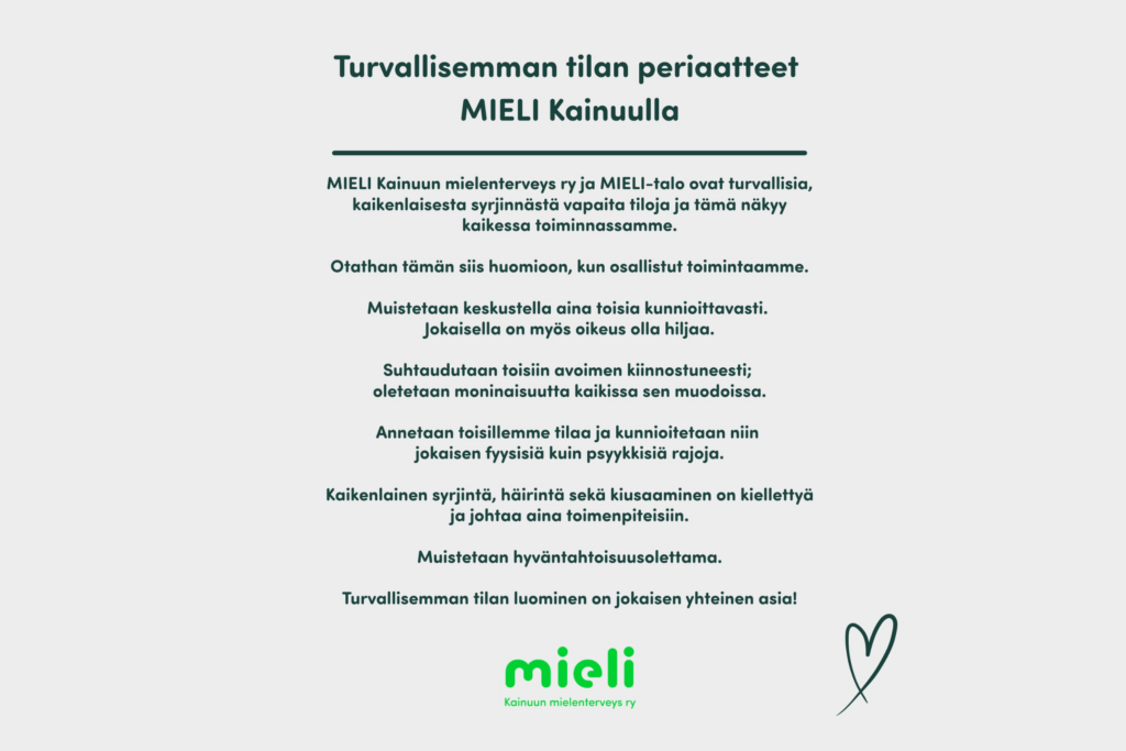Turvallisemman tilan periaatteet
