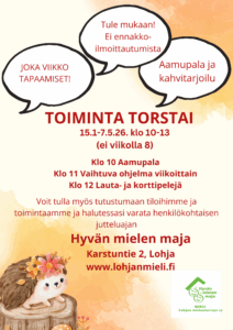 toiminta torstain mainosteksti