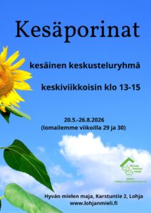 kesäporinat alkaa 20.5. klo 13-15